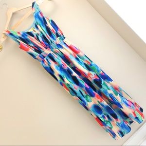 Anthropologie Maeve Dress Maxi Aloisia Watercolor
